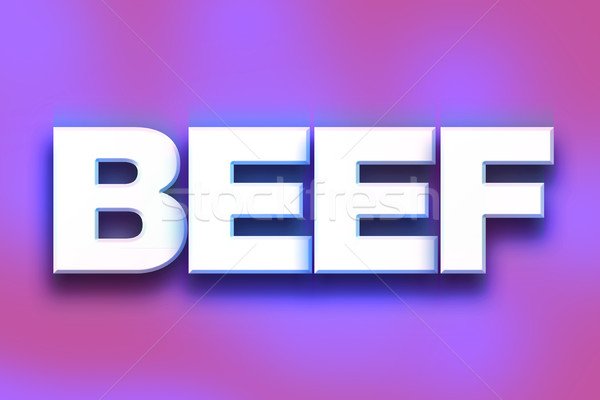 Beef Concept Colorful Word Art Stock photo © enterlinedesign