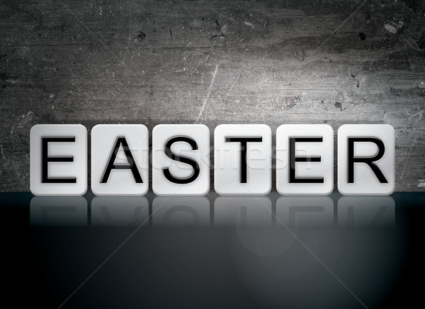 Easter Tiled Letters Concept and Theme Stock photo © enterlinedesign