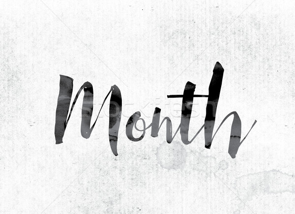 Month Concept Painted in Ink Stock photo © enterlinedesign