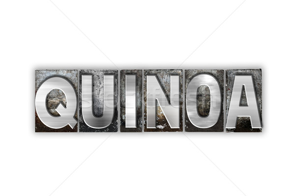 Quinoa Concept Isolated Metal Letterpress Type Stock photo © enterlinedesign
