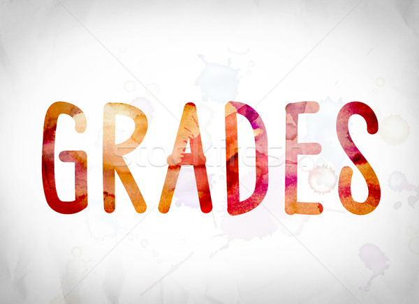 Grades Concept Watercolor Word Art Stock photo © enterlinedesign