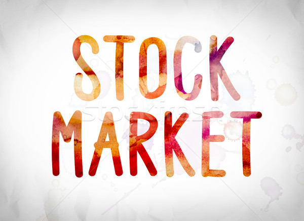 Stock MarketConcept Watercolor Word Art Stock photo © enterlinedesign