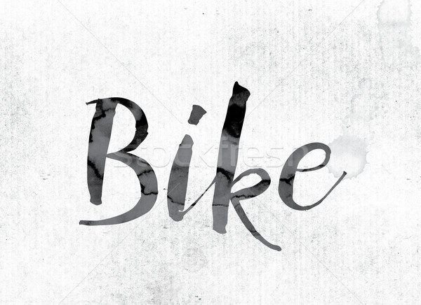 Bike Concept Painted in Ink Stock photo © enterlinedesign