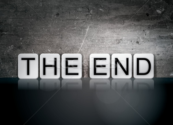 The End Tiled Letters Concept and Theme Stock photo © enterlinedesign