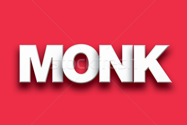 Monk Theme Word Art on Colorful Background Stock photo © enterlinedesign