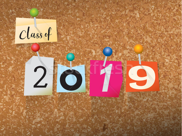 Class of 2019 Pinned Paper Concept Illustration Stock photo © enterlinedesign