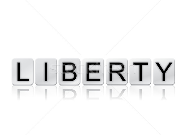 Liberty Isolated Tiled Letters Concept and Theme Stock photo © enterlinedesign