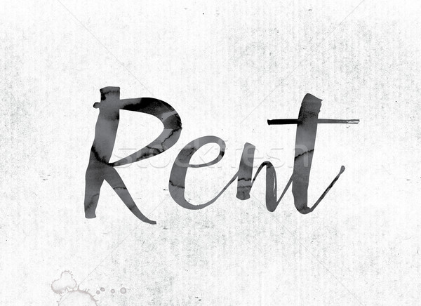 Rent Concept Painted in Ink Stock photo © enterlinedesign