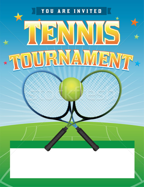 Tennis toernooi illustratie vector eps 10 Stockfoto © enterlinedesign