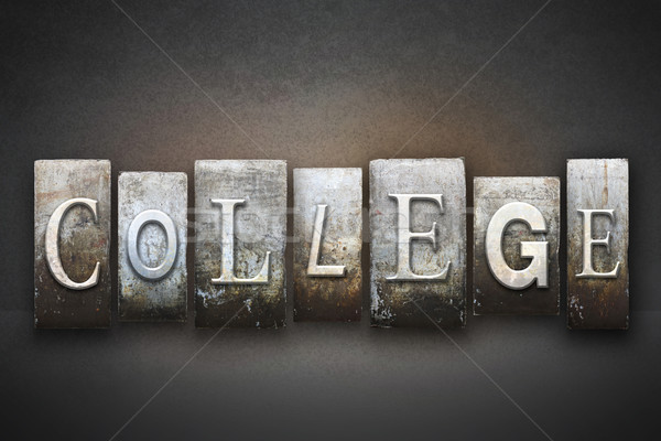 College Letterpress Stock photo © enterlinedesign
