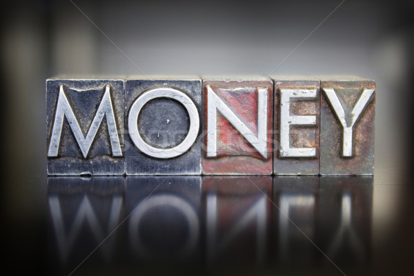Money Letterpress Stock photo © enterlinedesign