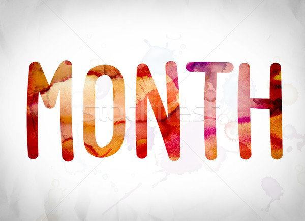 Month Concept Watercolor Word Art Stock photo © enterlinedesign