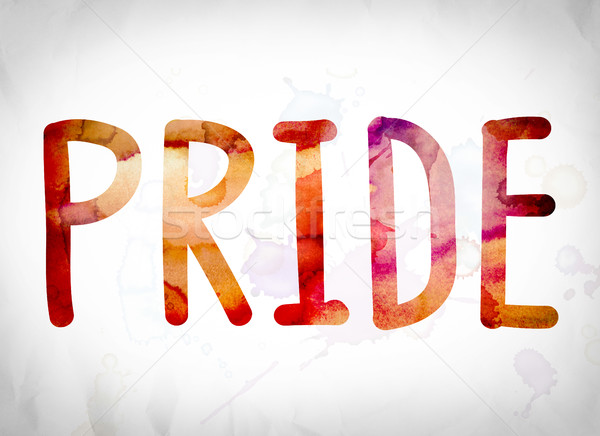 Pride Concept Watercolor Word Art Stock photo © enterlinedesign