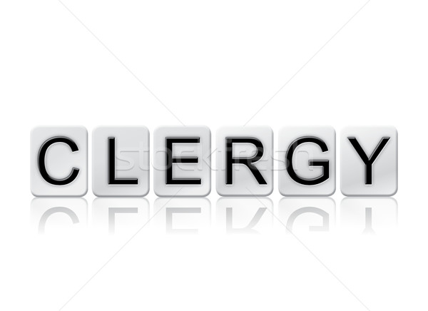 Clergy Isolated Tiled Letters Concept and Theme Stock photo © enterlinedesign