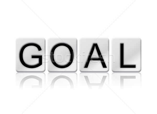 Goal Concept Tiled Word Isolated on White Stock photo © enterlinedesign