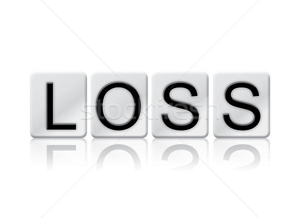 Loss Concept Tiled Word Isolated on White Stock photo © enterlinedesign