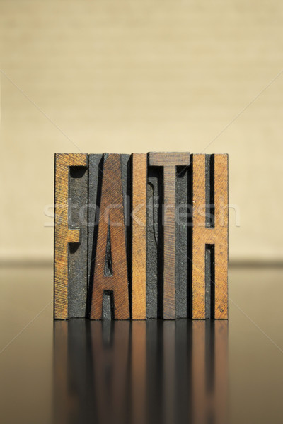 веры слово написанный Vintage тип Сток-фото © enterlinedesign