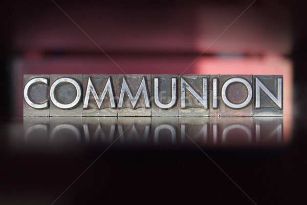 Communion Letterpress Stock photo © enterlinedesign
