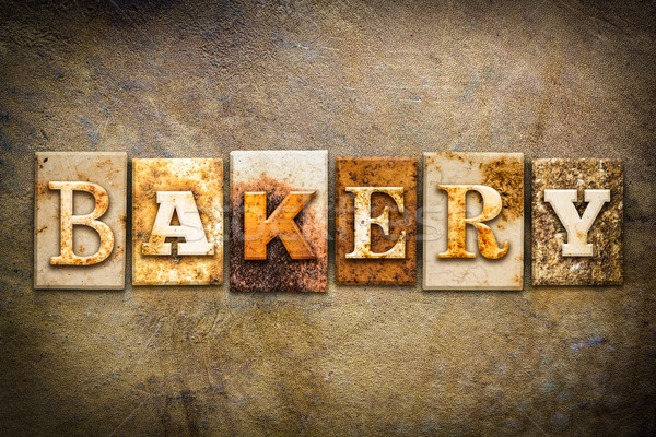 Bakery Concept Letterpress Leather Theme Stock photo © enterlinedesign