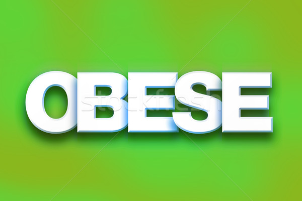Obèse coloré mot art écrit blanche Photo stock © enterlinedesign