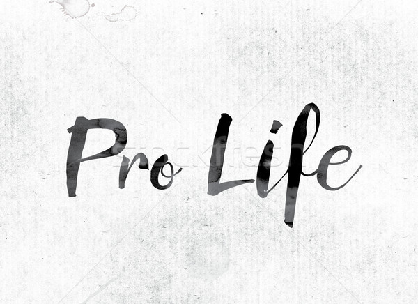 Pro Life Concept Painted in Ink Stock photo © enterlinedesign