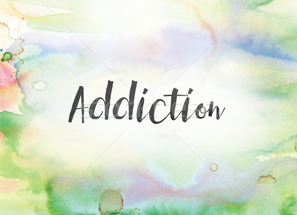 Addiction Concept Watercolor and Ink Painting Stock photo © enterlinedesign