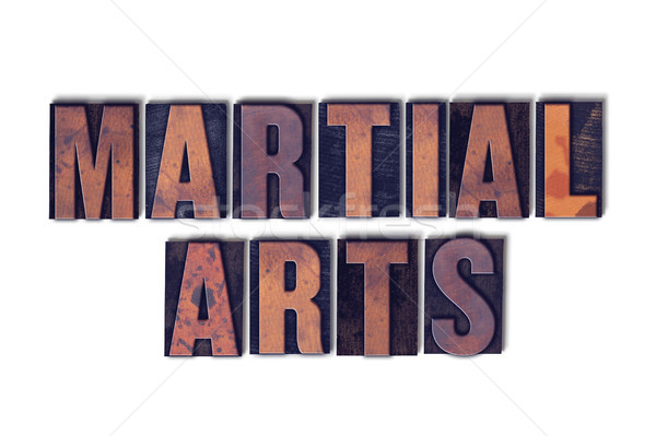 Marial Arts Concept Isolated Letterpress Word Stock photo © enterlinedesign