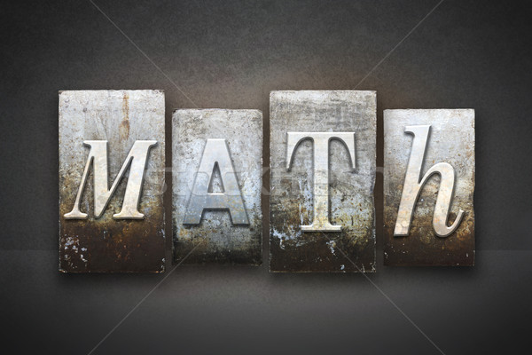 Matemáticas palabra escrito vintage tipo Foto stock © enterlinedesign