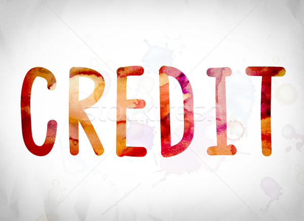 Credit Concept Watercolor Word Art Stock photo © enterlinedesign