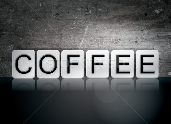 Coffee Tiled Letters Concept and Theme Stock photo © enterlinedesign
