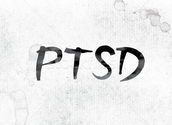 Stock photo: PTSD Concept Painted in Ink