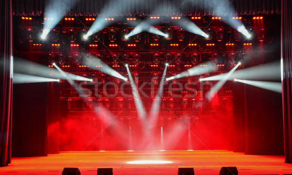 Stock photo: Illuminated concert stage