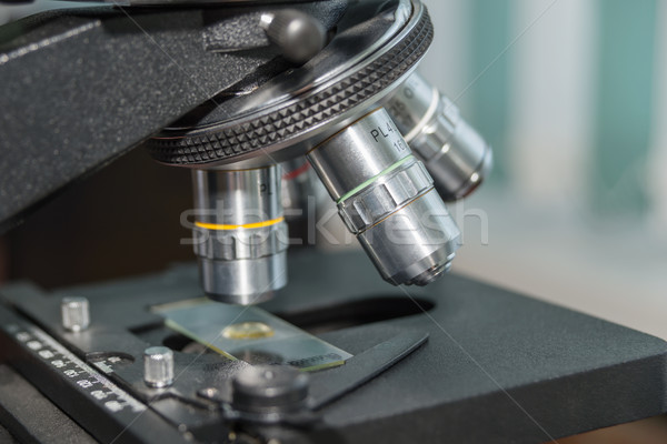Modern elektron mikroszkóp közelkép orvosi oktatás Stock fotó © Epitavi
