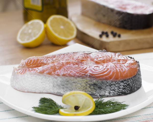 Two salmon steaks Stock photo © Epitavi
