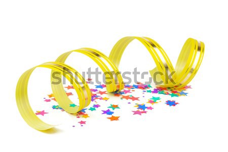 Confetti and yellow ribbon Stock photo © Epitavi