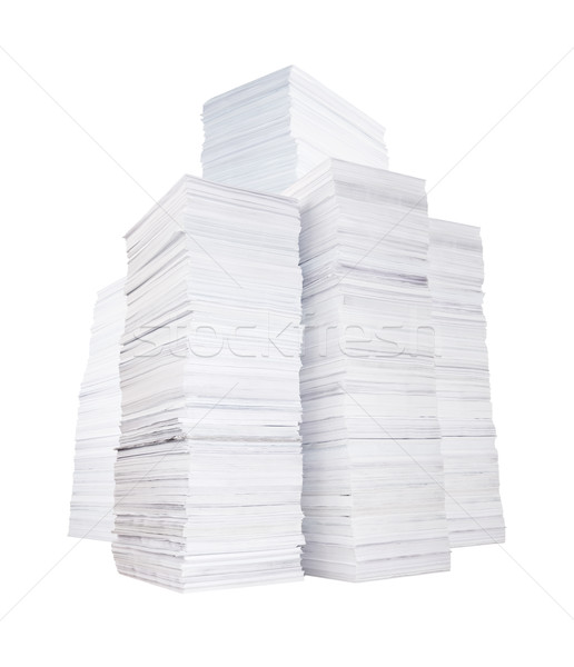 Hârtie mare izolat alb grup Imagine de stoc © Epitavi