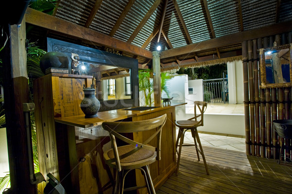 Stock photo: Bali Hut with bar