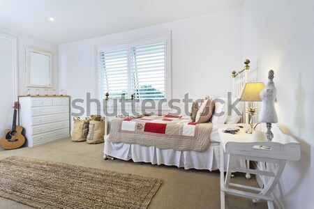 Gast Schlafzimmer modernen Architektur Lifestyle leben Stock foto © epstock