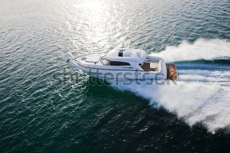 Fast motor boat approaching Stock photo © epstock