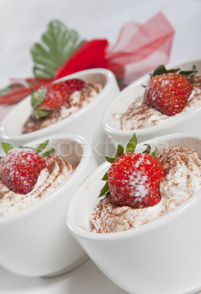 Dessert with strawberry Stock photo © epstock