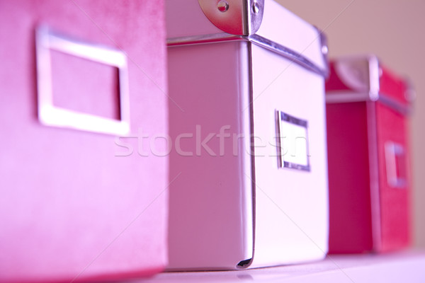 corporate archive boxes on shelf Stock photo © epstock