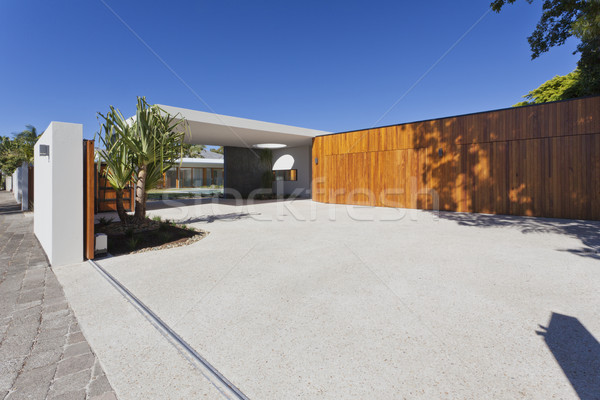 Entrada mansión moderna australiano casa frente Foto stock © epstock