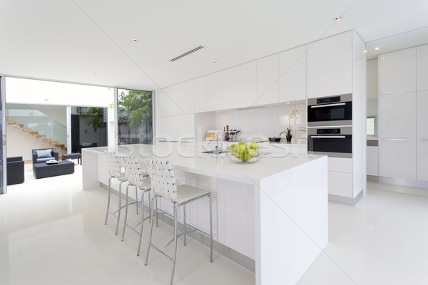 Elegante cozinha luxuoso aço inoxidável australiano Foto stock © epstock