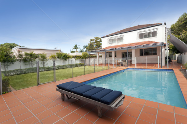 Modern backyard with pool Stock photo © epstock