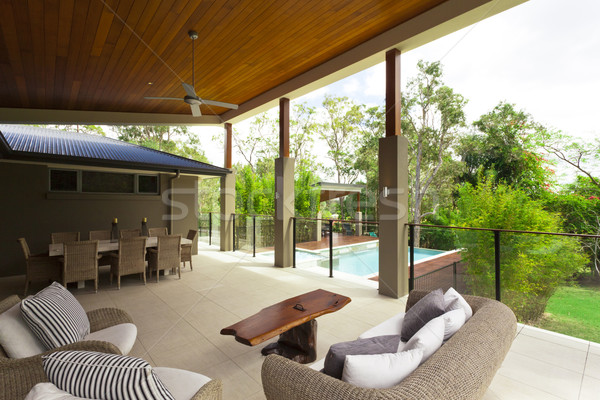 Foto stock: Moderno · quintal · elegante · australiano · casa