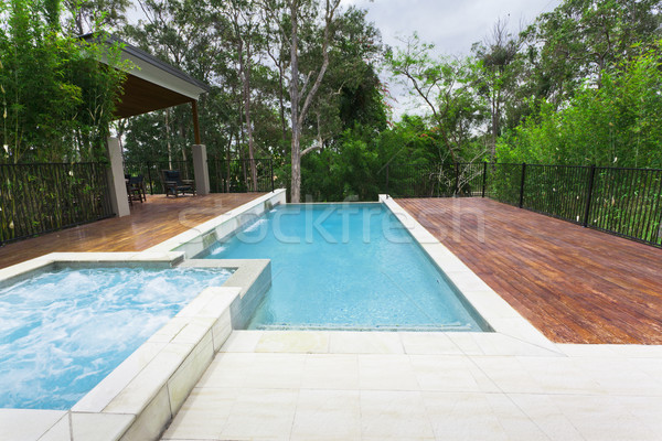 úszómedence modern udvar szórakoztat medence elegáns Stock fotó © epstock