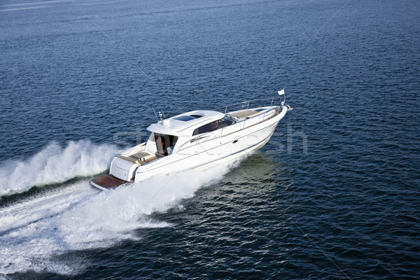 White yacht in the middle of the sea Stock photo © epstock