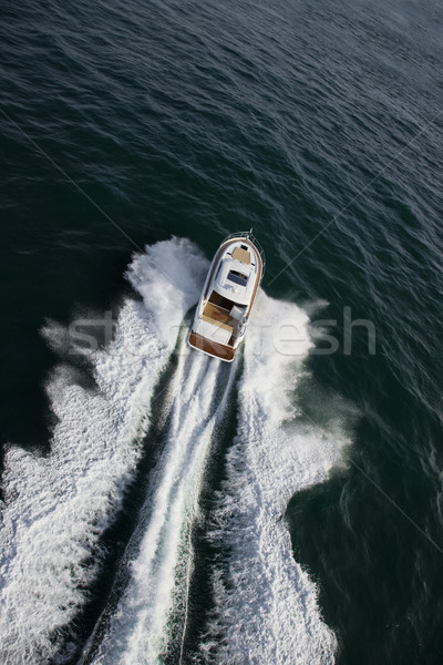 Yacht driving fast in the ocean Stock photo © epstock