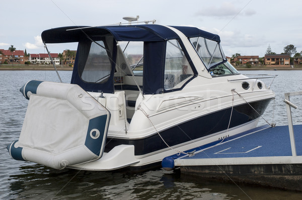 Stock photo: Small transport motor boat