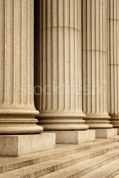 Rechter kolommen gebouw New York City USA reizen Stockfoto © ErickN